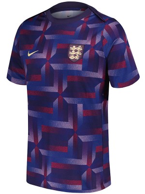 England pre-match jersey soccer uniform men's purple football kit tops sport shirt Euro 2024 cup